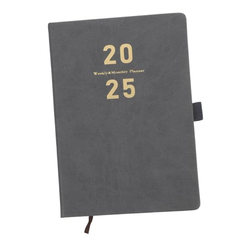 DOITOOL 1 Satz Zeitplan 2025 Notizblock zu machen Tagesplaner 2025 Notizbuch-Organizer Schule notizbuch mit stift bürobedarf tragbarer Planer-Organizer Monatsplaner 2025 Papier Grey von DOITOOL