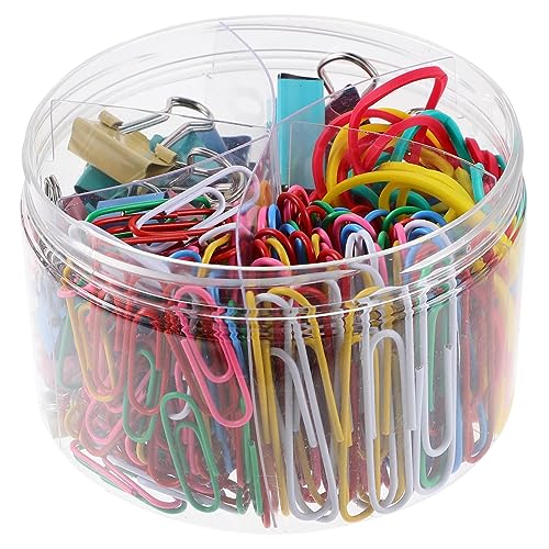 DOITOOL 1 Schachtel Büroklammern Büro Büroklammern zum Fixieren von Akten Multifunktions-Dateiclips Schreibwaren Schule Office -Datei Clips Halter für Büroklammern Metall von DOITOOL