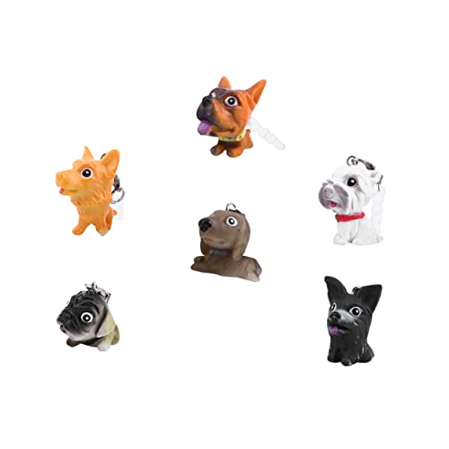 DOITOOL 1 Set 6 Stück Handy Staubschutzstecker Handy Anhänger Handy Anhänger Schleife Hund Handy Anhänger Hundebälle Rouge Smart Plug Staubdicht Kopfhörerstecker von DOITOOL
