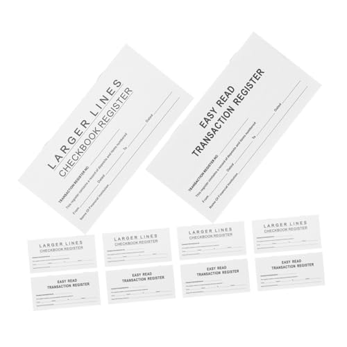DOITOOL 10 Scheckbuch Scheckheft-Ausgleichstool Finanzzielplaner Persönliches Finanzmanagement-Notizbuch Währungsausgabenprotokoll Scheckheft-Finanzorganisator Papier Weiß von DOITOOL