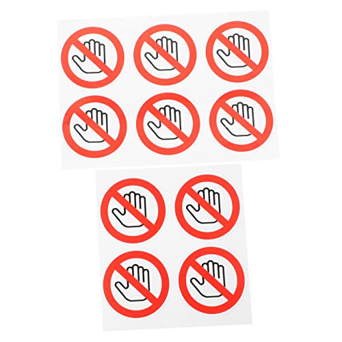DOITOOL 10 Stück Aufkleber Für Warnschilder Vorsicht Keine Einladende Tür Stichworte Warnaufkleber Etikettenaufkleber Nicht Berühren Aufkleber Berühren Abdeckung Selbstklebendes Vinyl Rot von DOITOOL