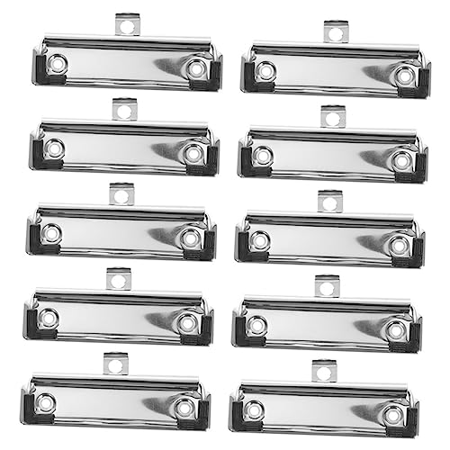 DOITOOL 10 Stück Briefpapier-clip Memo-clip Bretter Schreibwaren Binderclip Dokumentieren Hartfaserplatten-clips Clips Briefpapier Zwischenablage-hardware Zwischenablage Mit Planke Metall von DOITOOL