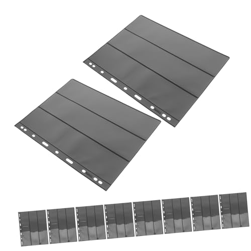 DOITOOL 10 Stück Doppelseitiges Aufbewahrungsbuch Stempelhalter Stempelseiten Für Ordner Briefmarkensammelzubehör Briefmarken Zubehör Stempelalbumseiten Schwarzes Pvc von DOITOOL