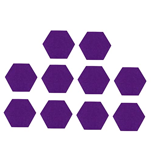 DOITOOL 10 Stück Dreidimensionales Message Board Filzbrett erste sechseckig Hexagon groß Home Message Board Foto-Anzeigetafel Filzfliese Anzeigetafeln gefühlt Violett von DOITOOL
