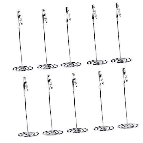DOITOOL 10 Stück Geschäftskartenhalter Notizklammern Büroklammern Memo-clip Notizzettelhalter Krokodil Hinweisclip Lanyard -kartenhalter Rustikaler Memohalter Alligator Clips Silver von DOITOOL
