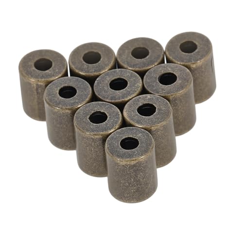 DOITOOL 10 Stück Journalschließung von Journalbanden Bastelzubehör Kordel Zubehör Kordelschlösser selber machen Kabelschloss Schnurstopper Kordelstopper für Zugbänder Metall Brown von DOITOOL