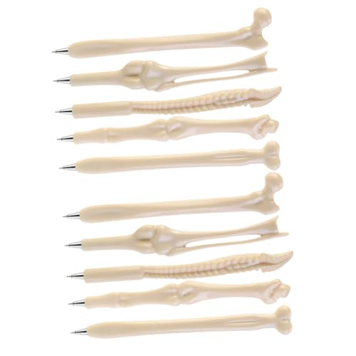 DOITOOL 10 Stück Knochenstift blauer Kugelschreiber Neuheitstifte geformter Stift albern ballpoint pen kugelschreibermine Knochen-Design-Stifte kreative Kugelschreiber für Partys Abs Weiß von DOITOOL