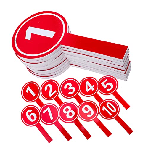 DOITOOL 10 Stück Mehrzweck Punktetafel Punktekarten Paddel Punktewurf Doppel Kick Board Paddel Punktetafeln Punktepaddel Praktische Handpaddel Roter von DOITOOL