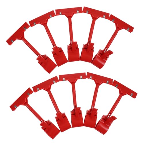 DOITOOL 10 Stück Preisschildhalter Registerkarten für Name Inhaber Gruß Warenschildclip aus Kunststoff doppelt Tafeletiketten-Clip Warenschildhalter-Clip doppelseitige Schilderklammern rot DOITOOL 10 Stück Preisschildhalter Registerkarten für Name Inhaber Gruß Warenschildclip aus Kunststoff doppelt Tafeletiketten-Clip Warenschildhalter-Clip doppelseitige Schilderklammern rot von DOITOOL