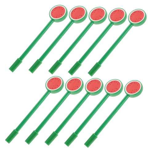 DOITOOL 10 Stück Wassermelonen-Gelstift Kunststifte Bleistifte Pastell zappeln Tinte Schreibstift dekorative stifte dekorativer einfacher Gelstift weich schreibender Gelstift Plastik Green von DOITOOL