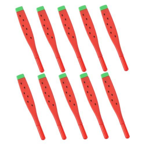 DOITOOL 10 Stück Wassermelonen-Gelstift Volk berühren Mini Künstler Tipp Cool kugelschreiber büromaterial Gel Stifte schulsachen Star Schreibwerkzeug Mehrzweck-Gelstift weiches Gummi rot von DOITOOL