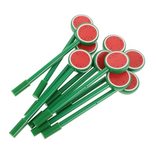 DOITOOL 10 Stück Wassermelonen-Gelstift ästhetisch süße Stifte Tintenstift Stifte süß Kalligraphie Schreibstift dekorative stifte neutraler einfacher Gelstift Signaturstifte Plastik Green von DOITOOL
