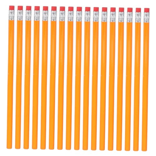DOITOOL 100 Stück Bleistift mit Radiergummi Gelbe Stifte Willkommen Vorschulkinder dünn Bleistifte aus Holz praktische Handstifte lange Stifte farbige Holzstifte Schulmaterial Orange von DOITOOL