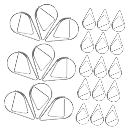 DOITOOL 100 Stück Büroklammer Dokumentclips Fallen Gold Geformt Silber Papier Sortiert Winzig Bunt Klein Mehrfarbig Befestigungsclips Für Dokumente Clips Zum Basteln Silver Stahldraht von DOITOOL