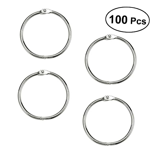 DOITOOL 100 Stück Tastendring Der Länge Länge Fotoclip Buchhalter Bausatz Lose Schlüssel Metallbinderringe Buchring Buchbindungsring Bücherring Aus Metall Silver DOITOOL 100 Stück Tastendring Der Länge Länge Fotoclip Buchhalter Bausatz Lose Schlüssel Metallbinderringe Buchring Buchbindungsring Bücherring Aus Metall Silver von DOITOOL