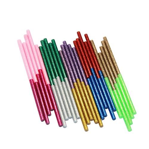 DOITOOL 100Stücke Farbklebestifte Heißklebestifte Mit Glitzer Umweltfreundliche Mini Heißklebesticks Für Bastelprojekte Schnelle Trocknung Zufällige Farben Für DIY von DOITOOL