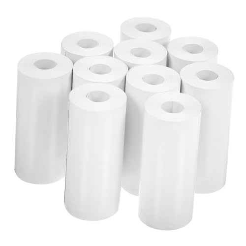 DOITOOL 10Rollen Thermoetiketten Selbstklebend Für Drucker Robustes Thermopapier Für Notizen Aufkleber Und Druckergebnisse Und Lange Haltbarkeit von DOITOOL
