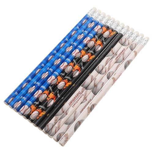 DOITOOL 12 Stück Baseballstift Radiergummi Bleistifte hölzern DOITOOL 12 Stück Baseballstift Radiergummi Bleistifte hölzern von DOITOOL