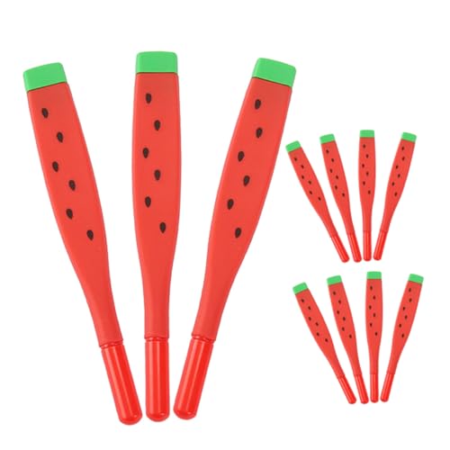 DOITOOL 12 Stück Neutraler Stift mit Wassermelonenform Obst -neutraler Stift Stifte Schreiben Hochschule Schreibwaren Stift für Studenten Schulbedarf Studenten Gelstift weiches Gummi rot von DOITOOL