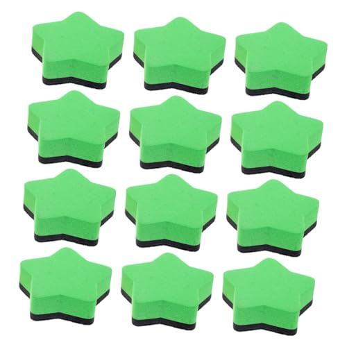 DOITOOL 12 Stück Pentagramm-Radiergummi Trockenlöscher für das Klassenzimmer klein Mini Whiteboard-Radiergummis für das Klassenzimmer Whiteboard-Reiniger Eva-Filztuch Green DOITOOL 12 Stück Pentagramm-Radiergummi Trockenlöscher für das Klassenzimmer klein Mini Whiteboard-Radiergummis für das Klassenzimmer Whiteboard-Reiniger Eva-Filztuch Green von DOITOOL