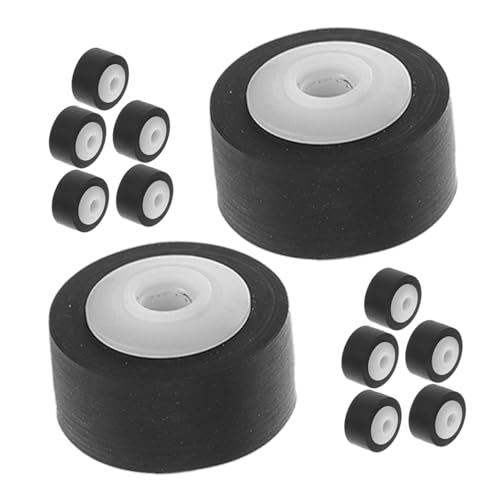DOITOOL 12 Stück Pullradlager Rekorder Reparatur Wartung Andruckrolle Lagerrolle für Video Andruckrolle für Recorder Andruckrolle für Funkband Andruckrolle für Audio Plastik Schwarz von DOITOOL