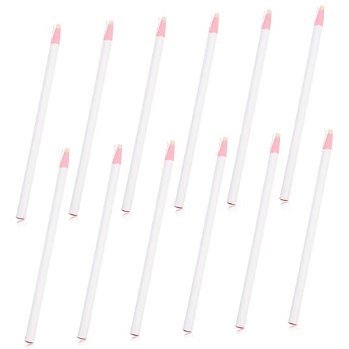 DOITOOL 12 Stück Textmarker vorgespitzte Bleistifte Punkt Eyelinerstifte Schwammwischerstifte Pastelle glasmarker stift weiße buntstifte weißer Fettstift Bleistiftmarker Wachsstift Papier von DOITOOL