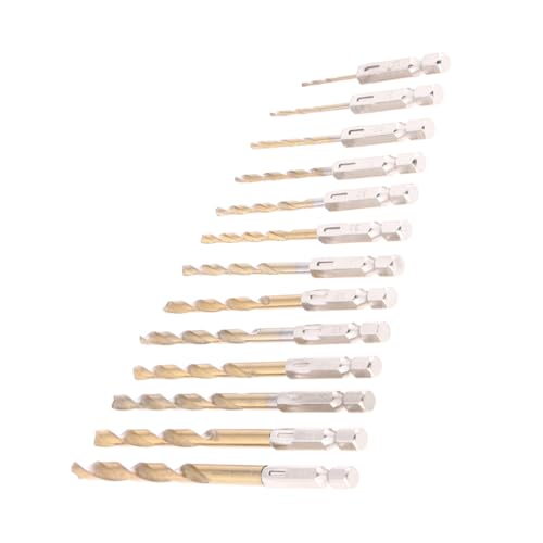 DOITOOL 13Stücke Teiliges Titanbeschichtetes Bohrer Set Hochwertige Metallbohrer für Sechskantschaft Schnellwechsel für Bohrmaschine DOITOOL 13Stücke Teiliges Titanbeschichtetes Bohrer Set Hochwertige Metallbohrer für Sechskantschaft Schnellwechsel für Bohrmaschine von DOITOOL