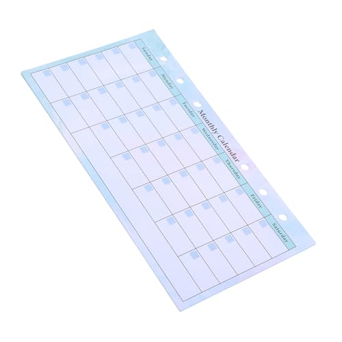 DOITOOL 14 Blatt Innerhalb Der Kontoseite Kalenderplaner Notizblock Für Die Essensplanung Wöchentlicher Speiseplaner Für Den Kühlschrank Rosa Tischkalender Monatsplaner Blau Papier von DOITOOL