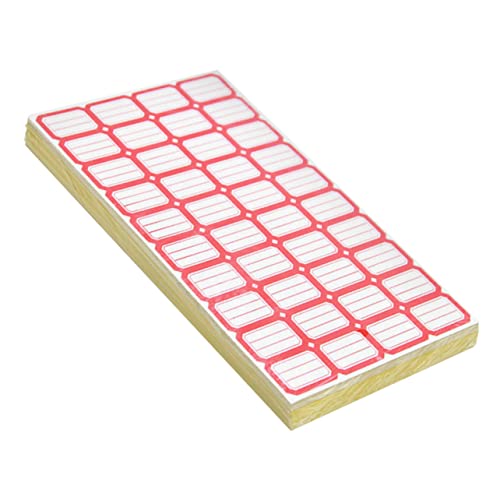 DOITOOL 140 Blatt Flaschenetikett Aufkleber Name Klebeetiketten Mit Klebrig Vinyl Etiketten Für Gläser Büroetiketten Multifunktionale Preisetiketten Bürobedarf Rot Selbstklebendes Etikett von DOITOOL
