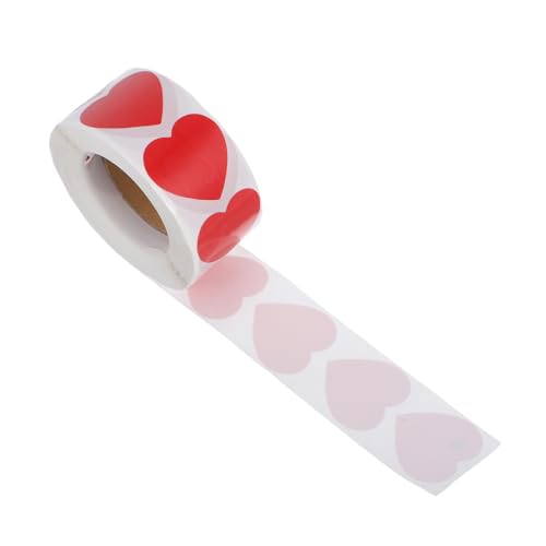 DOITOOL 1Rolle Rote Herzaufkleber Selbstklebende Herzetiketten für DIY Bastelarbeiten Umschläge und Dekoration für Grußkarten Geschenktüten und Persönliche Projekte DOITOOL 1Rolle Rote Herzaufkleber Selbstklebende Herzetiketten für DIY Bastelarbeiten Umschläge und Dekoration für Grußkarten Geschenktüten und Persönliche Projekte von DOITOOL