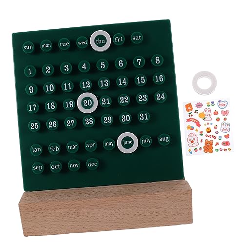 DOITOOL 1Satz Dekorativer Tischkalender Aus Abnehmbarer Kalender Für Büro Und Zuhause Stilvolle Schreibtischdeko Mit Wechselbarem Zufälligen Aufklebern von DOITOOL