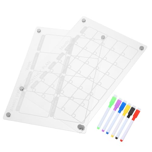 DOITOOL 1Satz Magnetische Planertafel Aus Acryl Abwischbares Memo Board Für Kühlschrank Wiederverwendbar Mit Markern Für Büro Und Zuhause DOITOOL 1Satz Magnetische Planertafel Aus Acryl Abwischbares Memo Board Für Kühlschrank Wiederverwendbar Mit Markern Für Büro Und Zuhause von DOITOOL