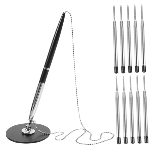 DOITOOL 1Satz Tischfester Stift Mit Kettendesign Multifunktionaler Metallstift Für Büro Und Bank Nachfüllminen Für Reibungsloses Und Langlebiges Schreiben von DOITOOL