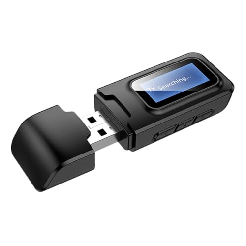 DOITOOL 1Stück Audio Adapter USB Audio Empfänger Sender Für Lautsprecher Tragbar Mit LCD Anzeige Für Auto Zuhause Einfach Zu Bedienen Drahtlose Verbindung von DOITOOL
