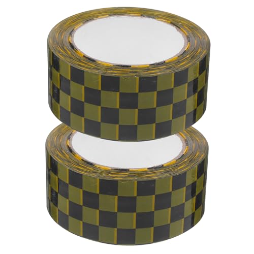 DOITOOL 2 Rollen Kariertes Dichtungsband Verpackung Kariertes Abdeckband Klebeband zum Basteln Bänder selbstklebendes Dichtungsband gemustertes Klebeband Lieferband Packband für Paket bopp von DOITOOL