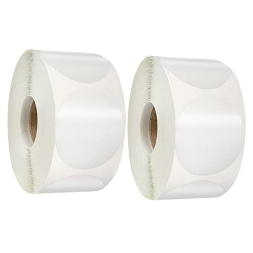 DOITOOL 2 Rollen runder transparenter Aufkleber runde Aufkleber Vinyl runden paketaufkleber versandetiketten selbstklebend Wafer-Siegelaufkleber für Verpackungen Umschlagschließer von DOITOOL