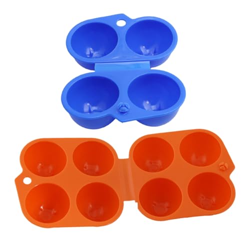 DOITOOL 2 Stk Eierbehälter mit 2 Gittern für den Grill Schnappverschluss-Eierhalter zum Angeln Reisegrill Eiergrill tragbarer Grill Eier-Reisebehälter Camping Eierhalter Grill im Freien von DOITOOL