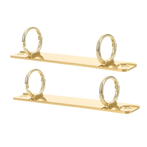DOITOOL 2 Stück Binderverschluss Loch Lösche Blattbindungsstacheln Heftklammern Aus Metall Binderücken-bindemechanismus Binder -mechanismen Buchbindungsring Golden Zinklegierung von DOITOOL