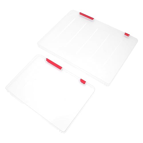 DOITOOL 2 Stück Boxen Datei Aufbewahrungsbox Dokumente Zeitschriften Papierschutz Organisatoren Desktop Brief Organizer Aktenkoffer Schreibtisch Fall Datei-organizer-ordner Für Und Pp Rot von DOITOOL
