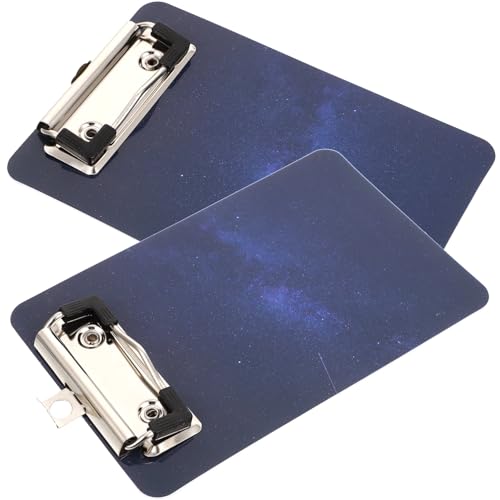 DOITOOL 2 Stück Dokumentorganisator Papierhalter Klemmbretter Organisator aus Papier Taschen-Klemmbrett Klemmbrett mit Speicher Büro-Schreibtafel Büroklammern Abs Blue von DOITOOL