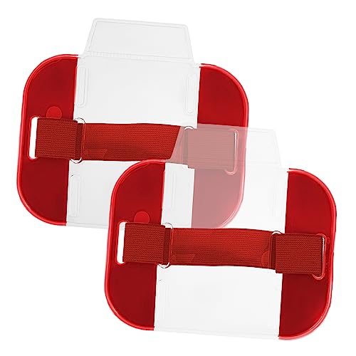 DOITOOL 2 Stück Farbenfroher Kartenhalter Abzeichen Schlüsselband Beschützer Abzeichenhalter ID -Halter Zubehör Männer Armhülse für Abzeichen Ärmel mit Armabzeichen PVC rot DOITOOL 2 Stück Farbenfroher Kartenhalter Abzeichen Schlüsselband Beschützer Abzeichenhalter ID -Halter Zubehör Männer Armhülse für Abzeichen Ärmel mit Armabzeichen PVC rot von DOITOOL