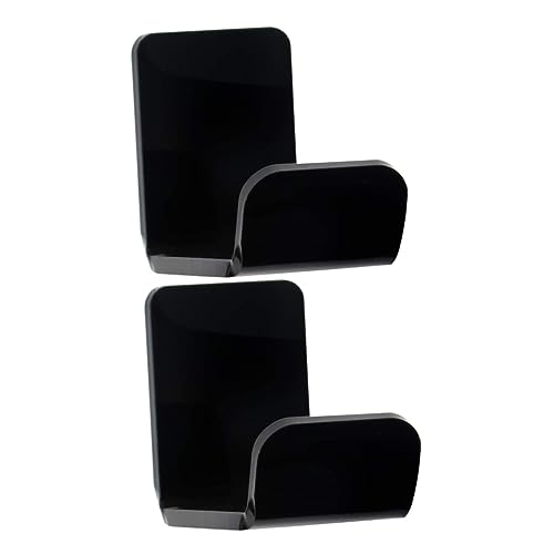 DOITOOL 2 Stück Kopfhörer-Aufhänger kopfhörer aufbewahrung kopfhörer Stand Headset-Halter-Ständer Ständer für Kopfhörer Wand-Kopfhörer-Organizer Kopfhörer-Aufbewahrungsregal Acryl Black von DOITOOL