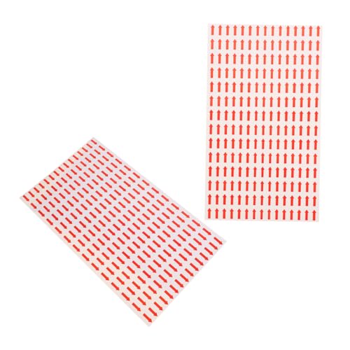 DOITOOL 2 Stück Pfeilaufkleber Klebemarkierungsaufkleber Pfeilförmige Kühlschrankaufkleber Pfeilsymbol Pfeilzeichen Schmelzkleber Rot von DOITOOL