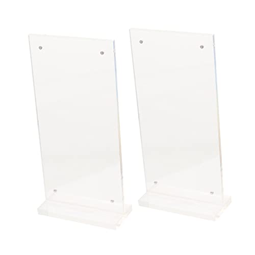 DOITOOL 2 Stück Transparente Banknoten Präsentationsständer Tische Durchsichtige Halter Plakatanzeige Restaurantnummern Menühalter Schreibtisch Tisch Fotohalter Praktischer von DOITOOL