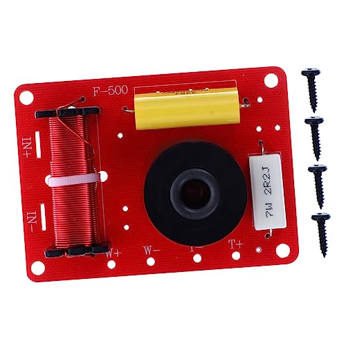 DOITOOL 2 Teiler Crossover-Filterplatine Lautsprecherfilter Audio-Frequenzweiche verstaerker kfz Lautsprecher autoradios Lautsprecher-Crossover-Filter akustische Komponente Abs rot von DOITOOL