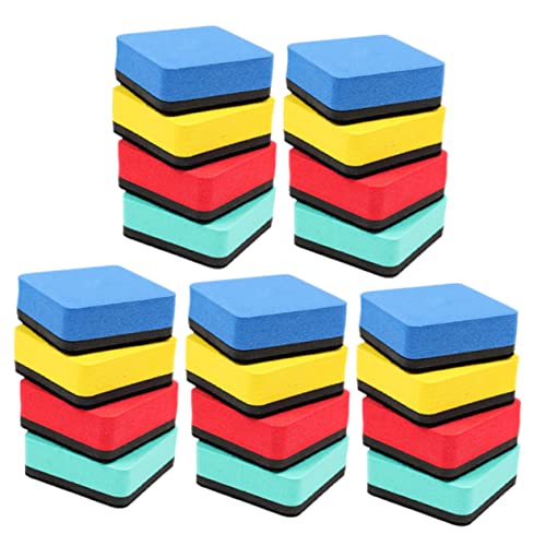 DOITOOL 20 Stück Buntes Plattenkautschuk Whiteboards weiße Tafel wischen Schule trocken abwischbare Radiergummis für trocken abwischbarer Radiergummi Eva von DOITOOL