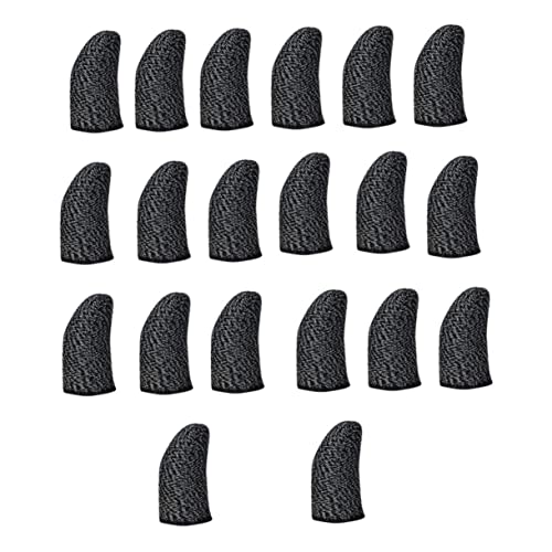 DOITOOL 20 Stück Gaming-finger Ärmel Fingerhülse Für Spiel Eingabestift Für Hautgriff Touch-screen Tipps Beschützer Gaming-hülle Smartphone Handy, Mobiltelefon Stoff Kupferfaser Black von DOITOOL