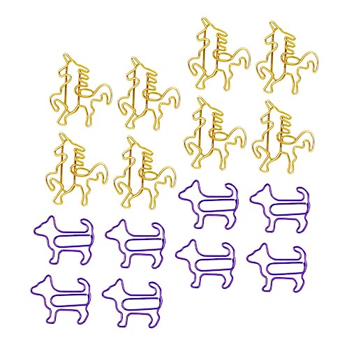 DOITOOL 20 Stück Mehrzweck-Büroklammern Hund Clips Dackel klein geformt Die Rosa büroklammern set Tierförmige Büroklammern Memo Halter Büroklammern Klemmen aus Legierung neuartige von DOITOOL