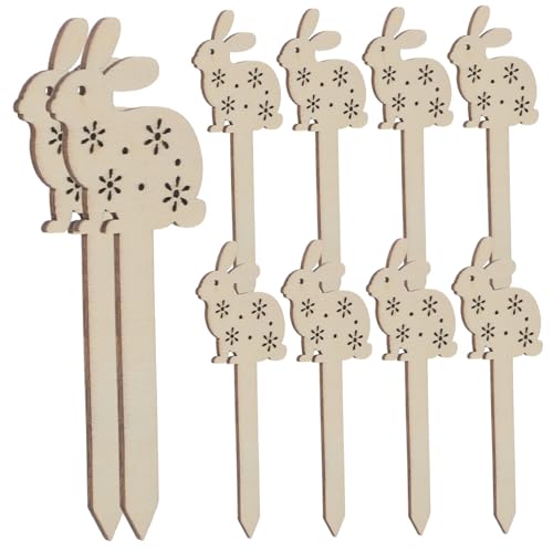 DOITOOL 20 Stück Osterhasen-lesezeichen Diy -lesezeichen Leere Lesezeichen Zum Dekorieren Hölzerne Lesezeichen Massenlesezeichen Lesezeichen Masse Holz Beige von DOITOOL