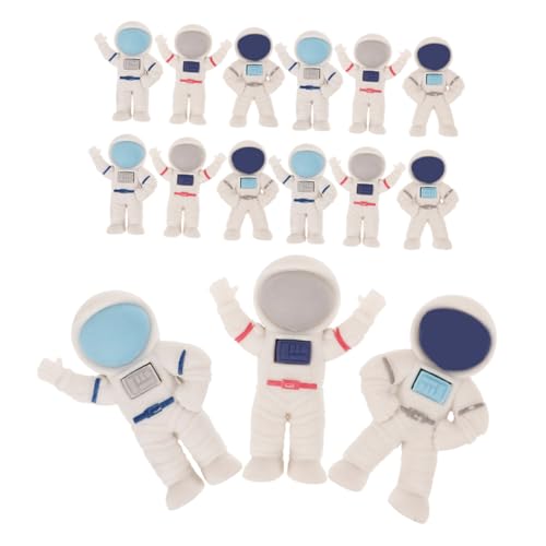 DOITOOL 20 Stück Radiergummis Astronauten Cupcake Topper Astronauten Actionfigur Weltraum Party Astronauten Weltraum Geburtstagsparty Zubehör Cartoon Radiergummi von DOITOOL